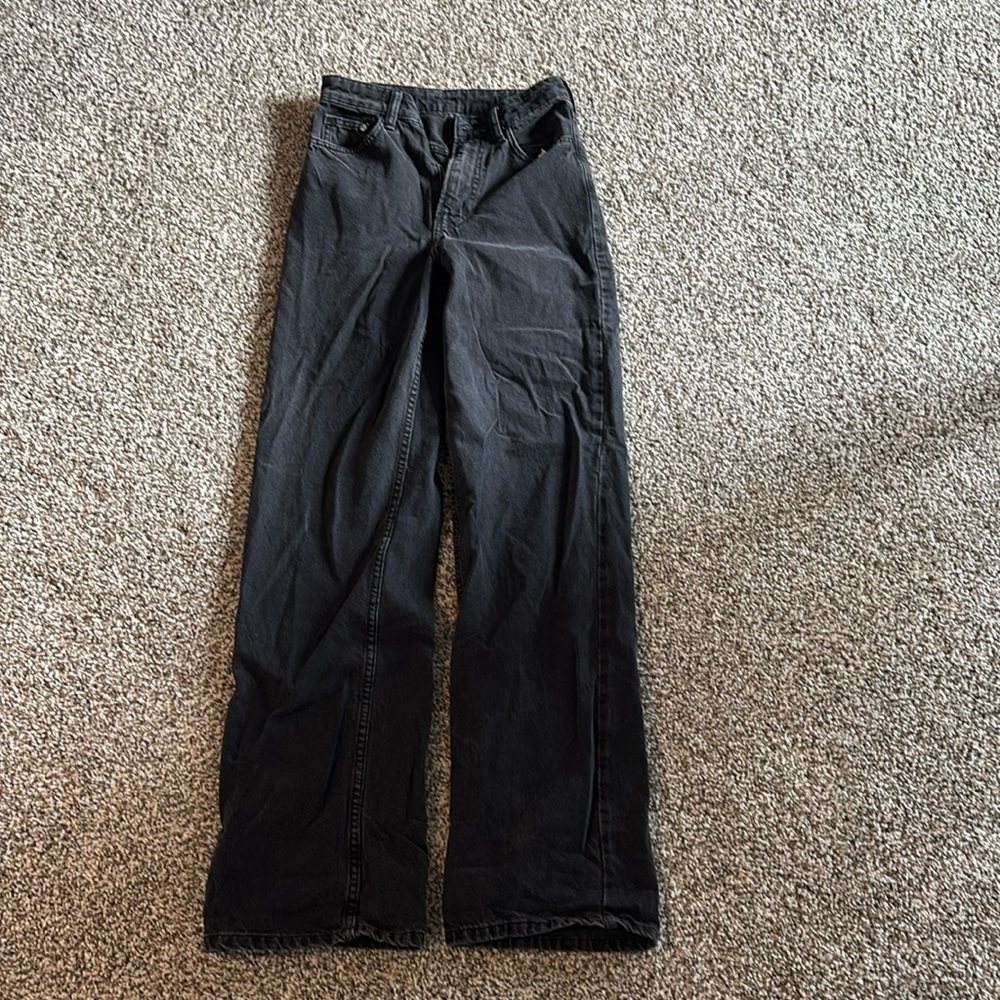 black h&m divided straight leg jeans (size 2)